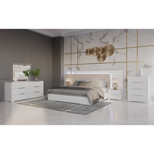 Fabiana Collection (White) - 4pcs Queen