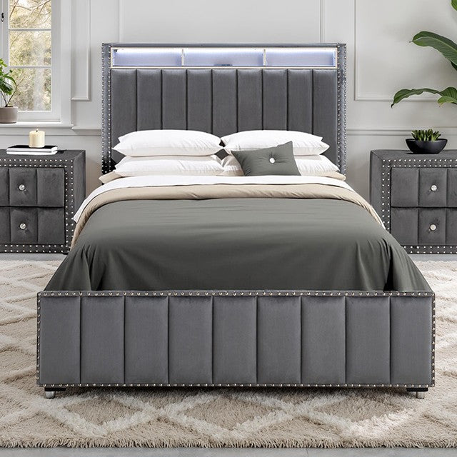 Farese Dark Gray Bed Frame