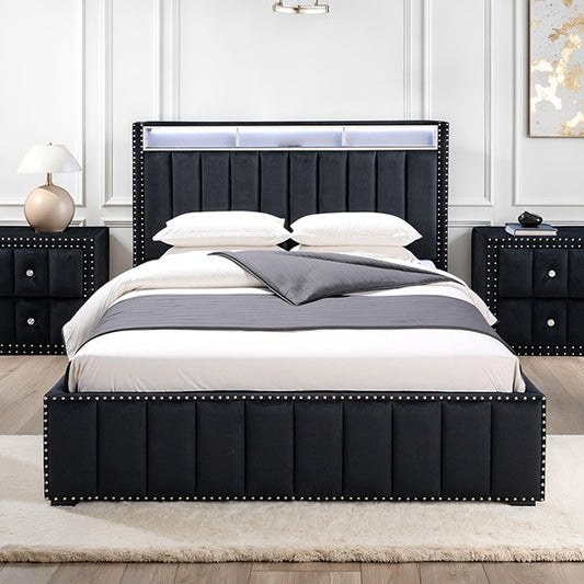 Farese Black Bed Frame