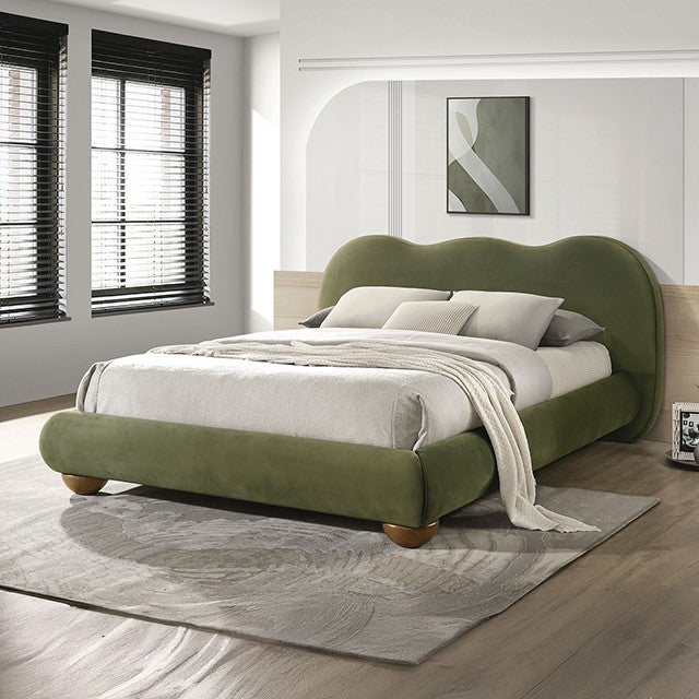 FM72005GR Finamore Olive Green Bed Frame
