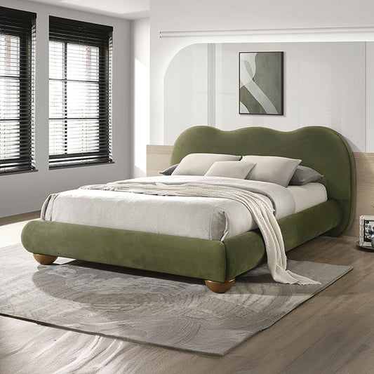 FM72005GR Finamore Olive Green Bed Frame