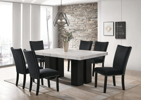 7pcs Finland Black Dining Set