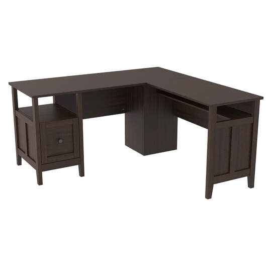H283-34 Warm Brown Home Office Desk
