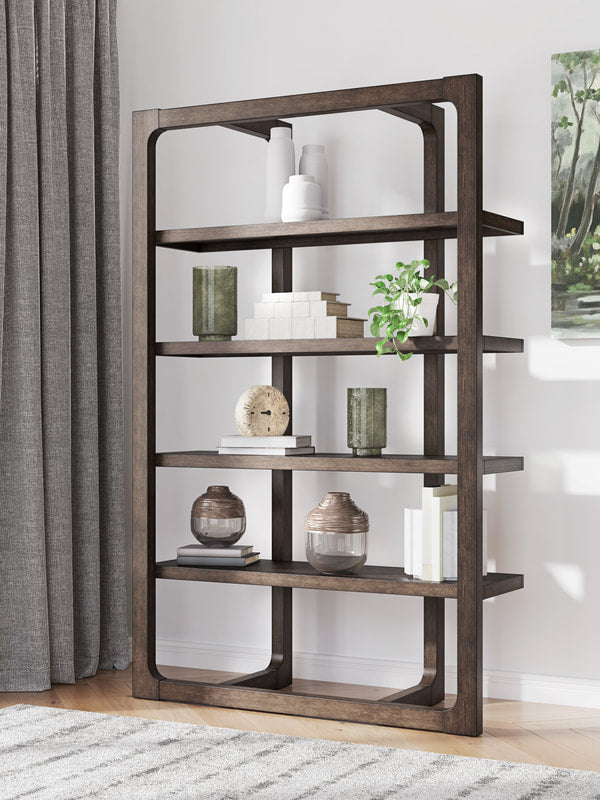 H556-70 Dark Brown Bookcase
