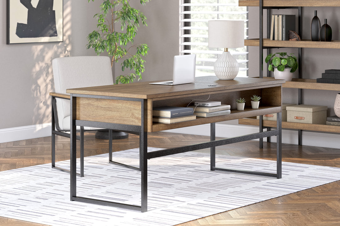 H632-44 Light Brown Office Desk