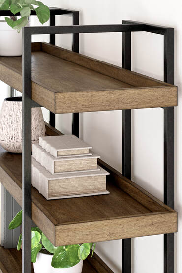 H632-70 Light Brown Bookcase