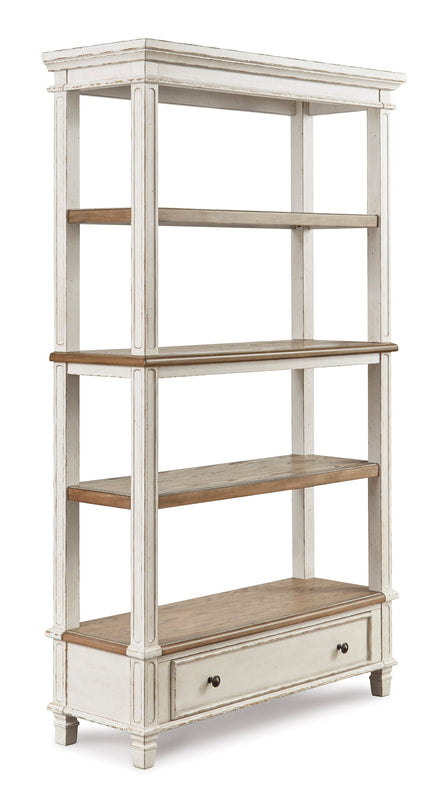 H743-70 White & Brown Bookcase