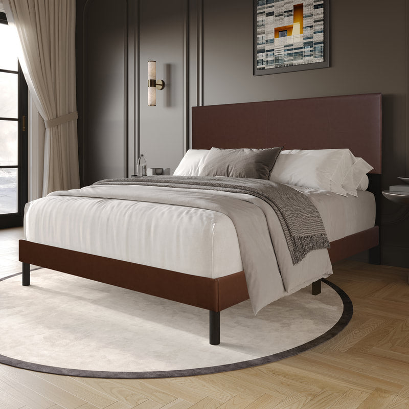 HH130 Brown Platform Bed