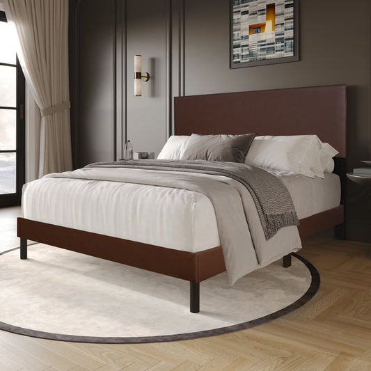 HH130 Brown Platform Bed