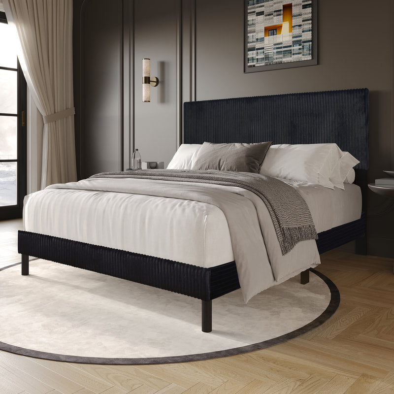 HH140 Black Platform Bed