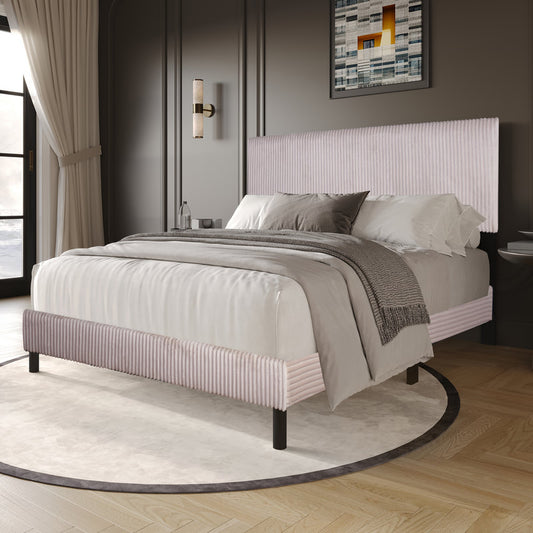 HH160 Beige Platform Bed