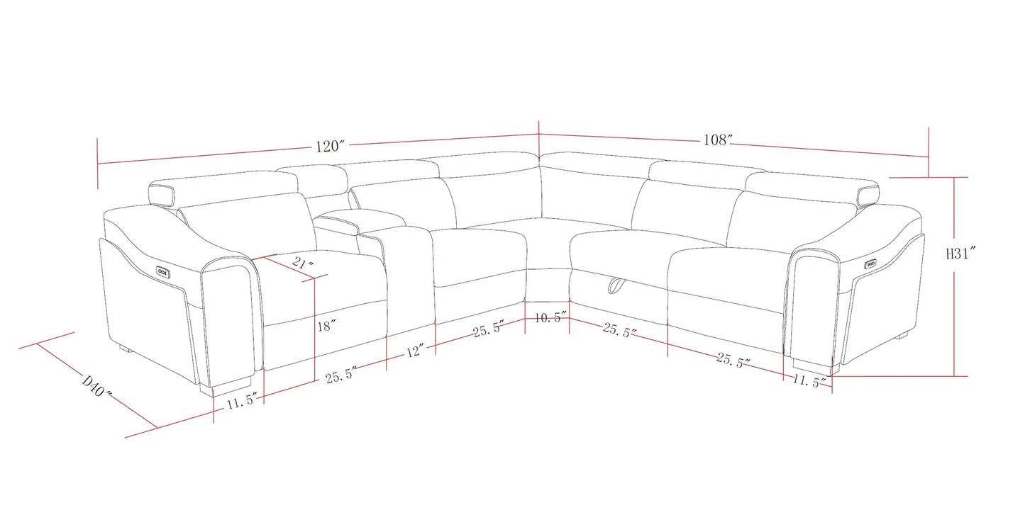 S7033 Yash (Grey) Sectional