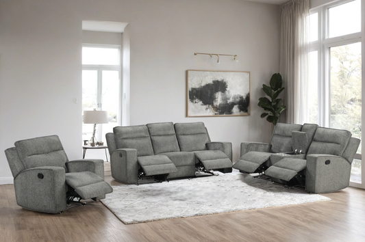 Hudson 3PC Dark Gray Reclining Set