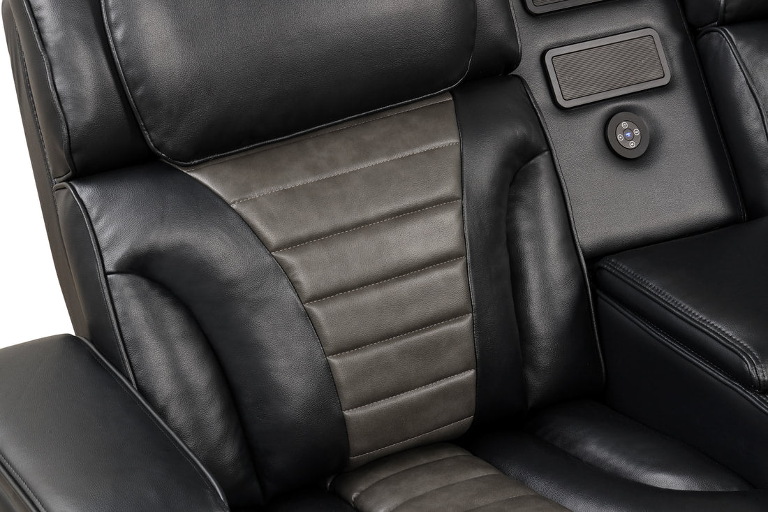 IBIZA Black Power Reclining Sectional