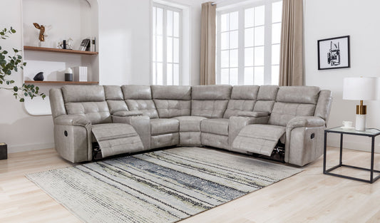 Jacob Stone Leather Reclining Sectional