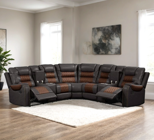 Jordon3 Brown Reclining Sectio
