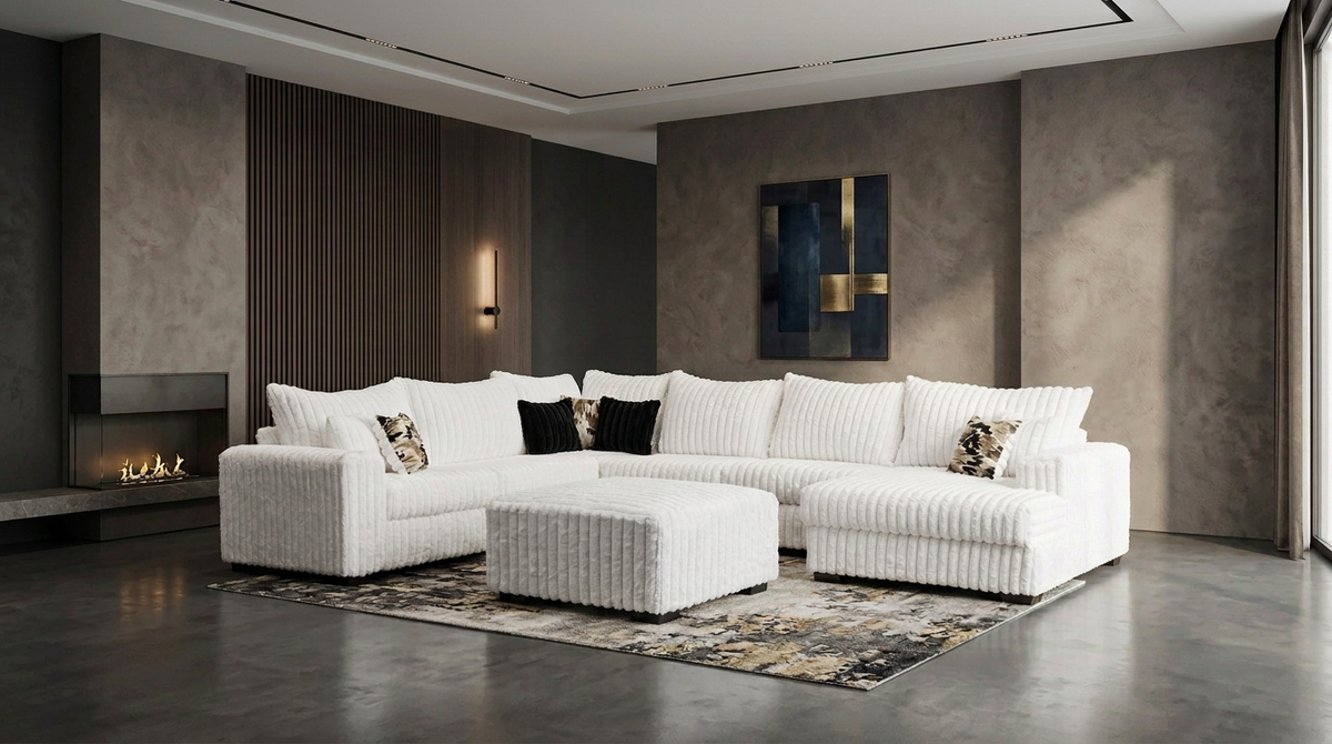 S320 Eggshell (White) - 4pcs Sectional