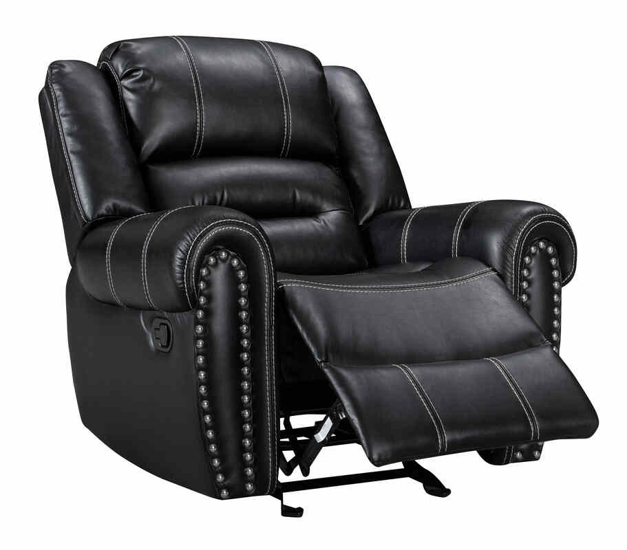 3pcs Lexington Black Leather Gel Reclining Sofa Set