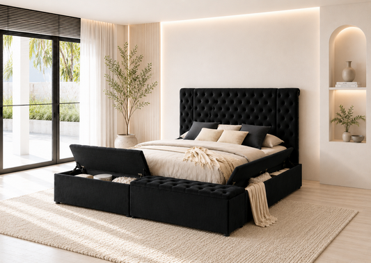 Liam Black Platform Bed