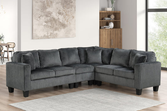 Logan2 Charcoal Reversible Sectional