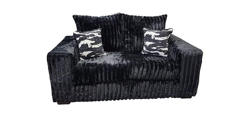 3pcs or 2pcs S320 Texan Black Sofa & Loveseat Set