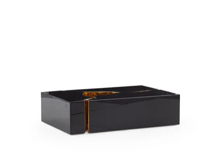 Dream Glass Black & Gold 3-Piece Coffee Table