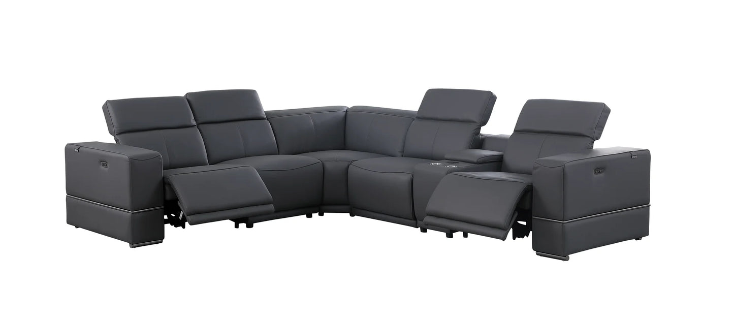 MI-1122 Franco 6pcs Dark Grey Reclining Sectional