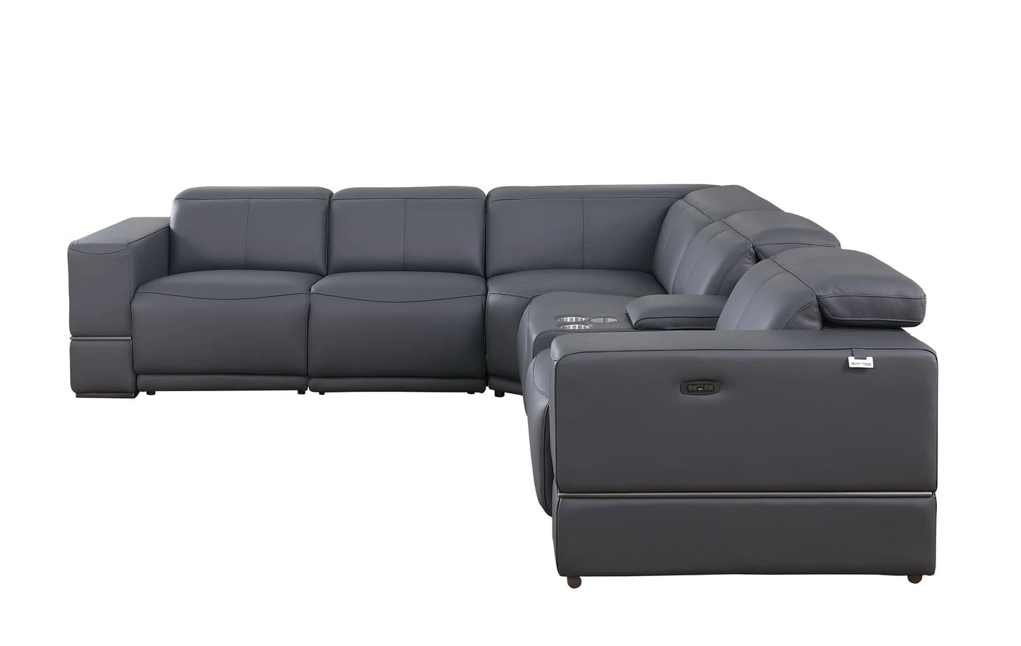 MI-1122 Franco 6pcs Dark Grey Reclining Sectional