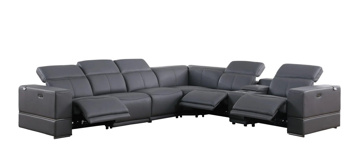 MI-1122 Franco 7pcs Dark Grey Reclining Sectional