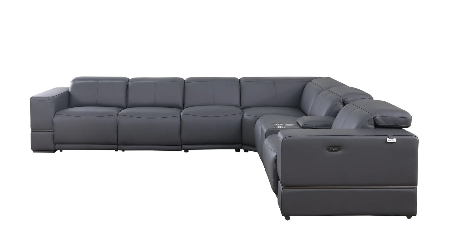 MI-1122 Franco 7pcs Dark Grey Reclining Sectional