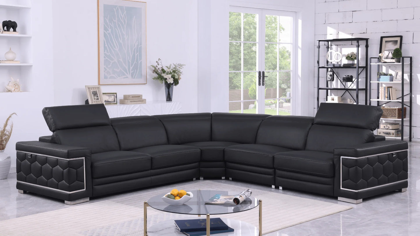 MI-1255 Favo 4pcs Black Oversized Sectional