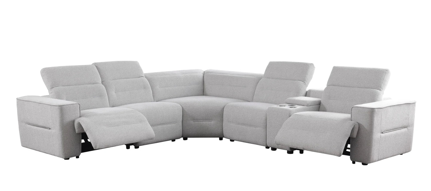 MI-1265 Nexus LT. Grey Reclining Sectional