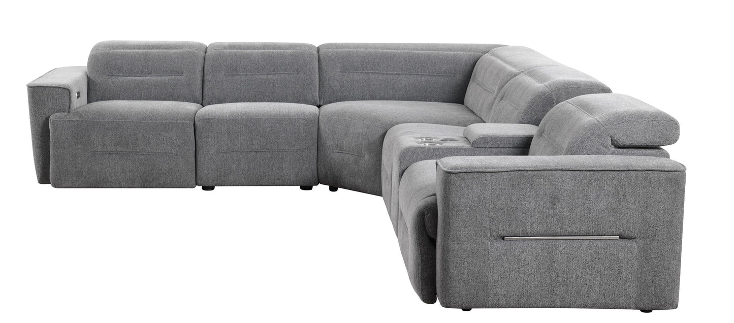 MI-1265 Nexus (DK. Grey Fabric) Reclining Sectional