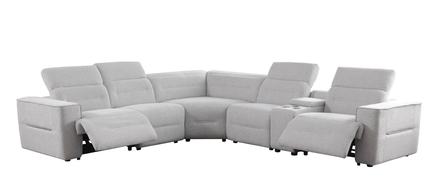MI-1265 Nexus (LT. Grey Fabric) Reclining Sectional
