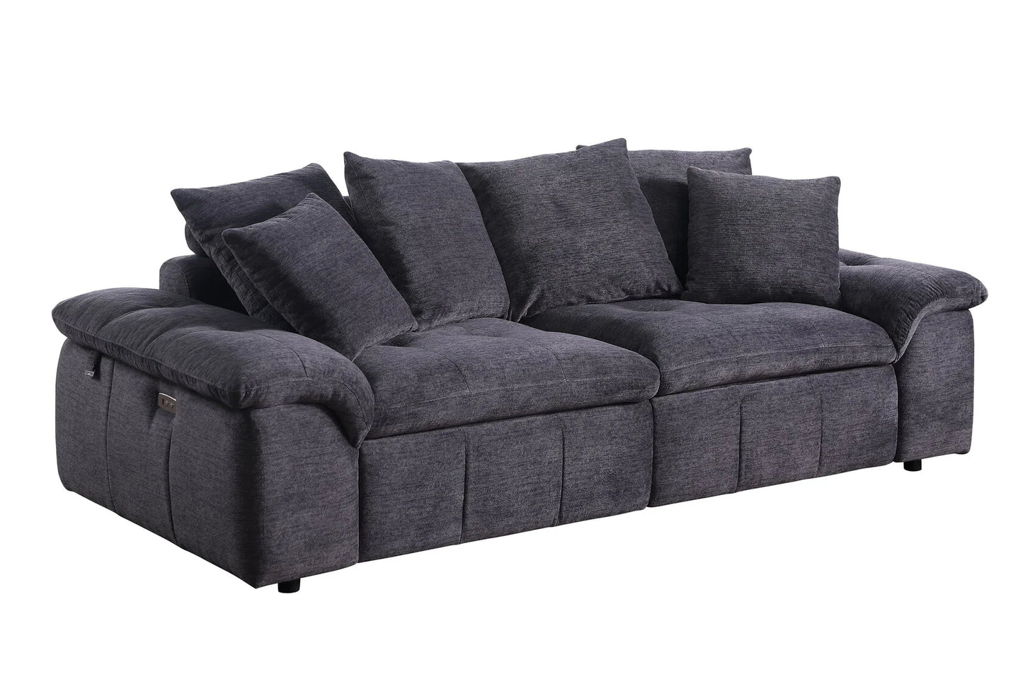 MI-1368 Sofino Gray Oversized Sofa & Loveseat Set