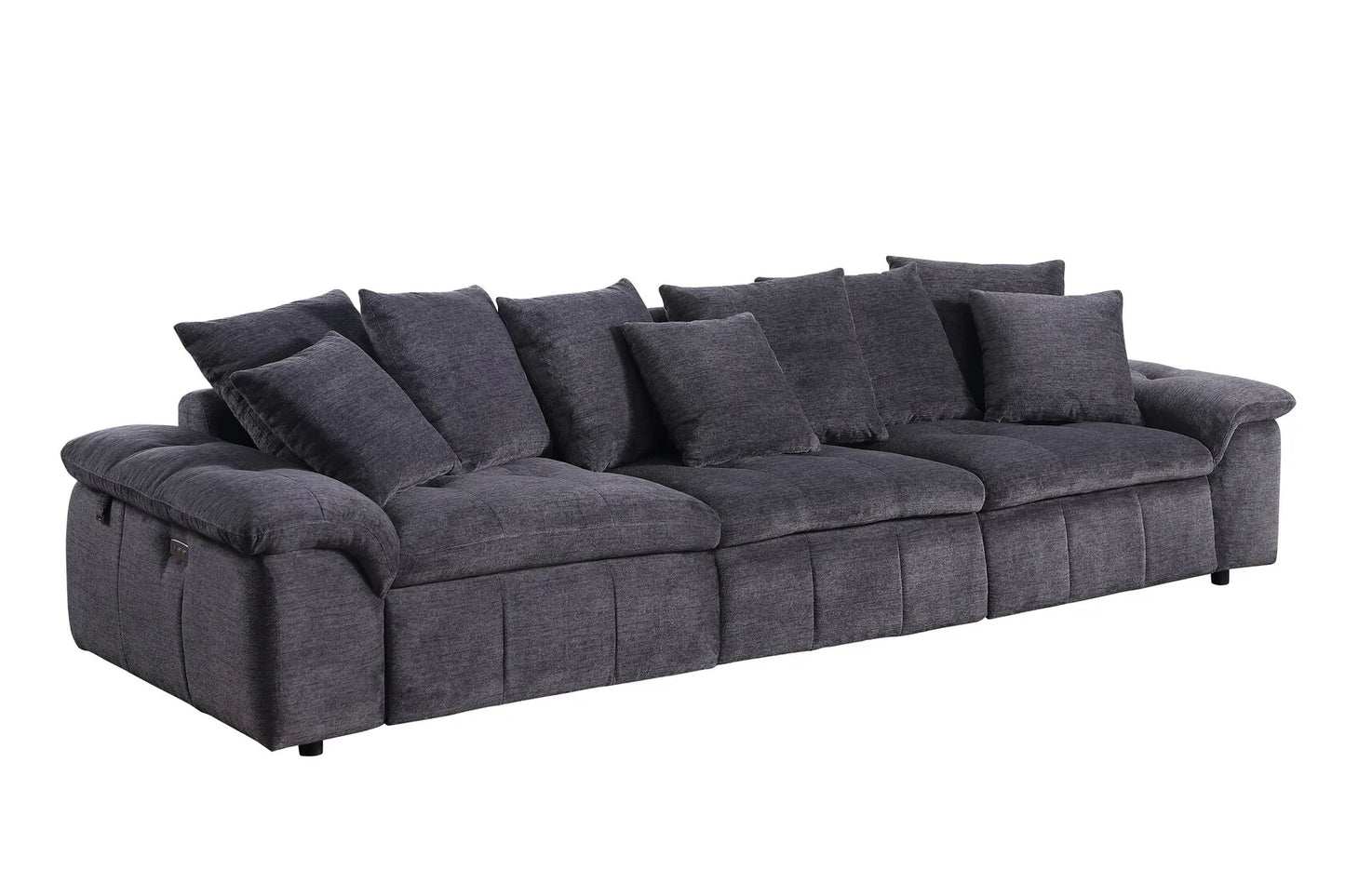 MI-1368 Sofino Gray Oversized Sofa & Loveseat Set