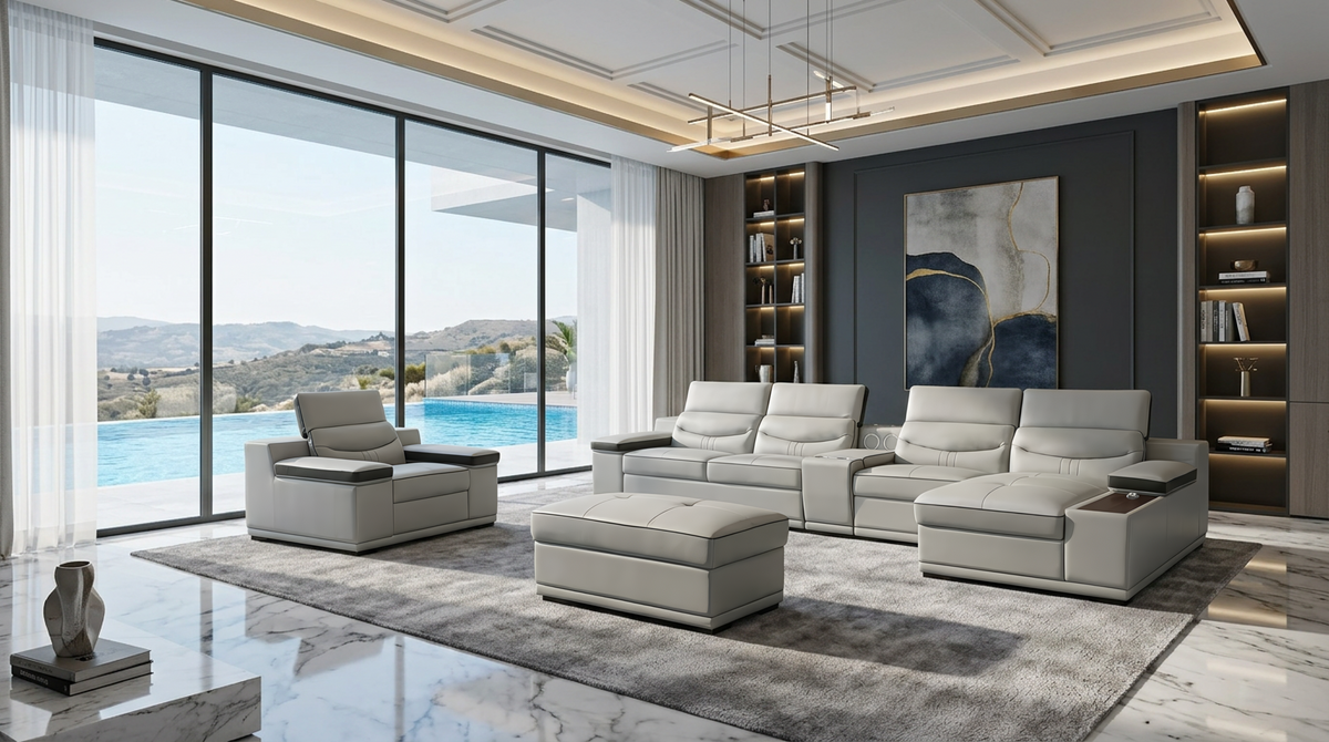 MI-1850 Arlet (Grey) - 4pcs Sectional