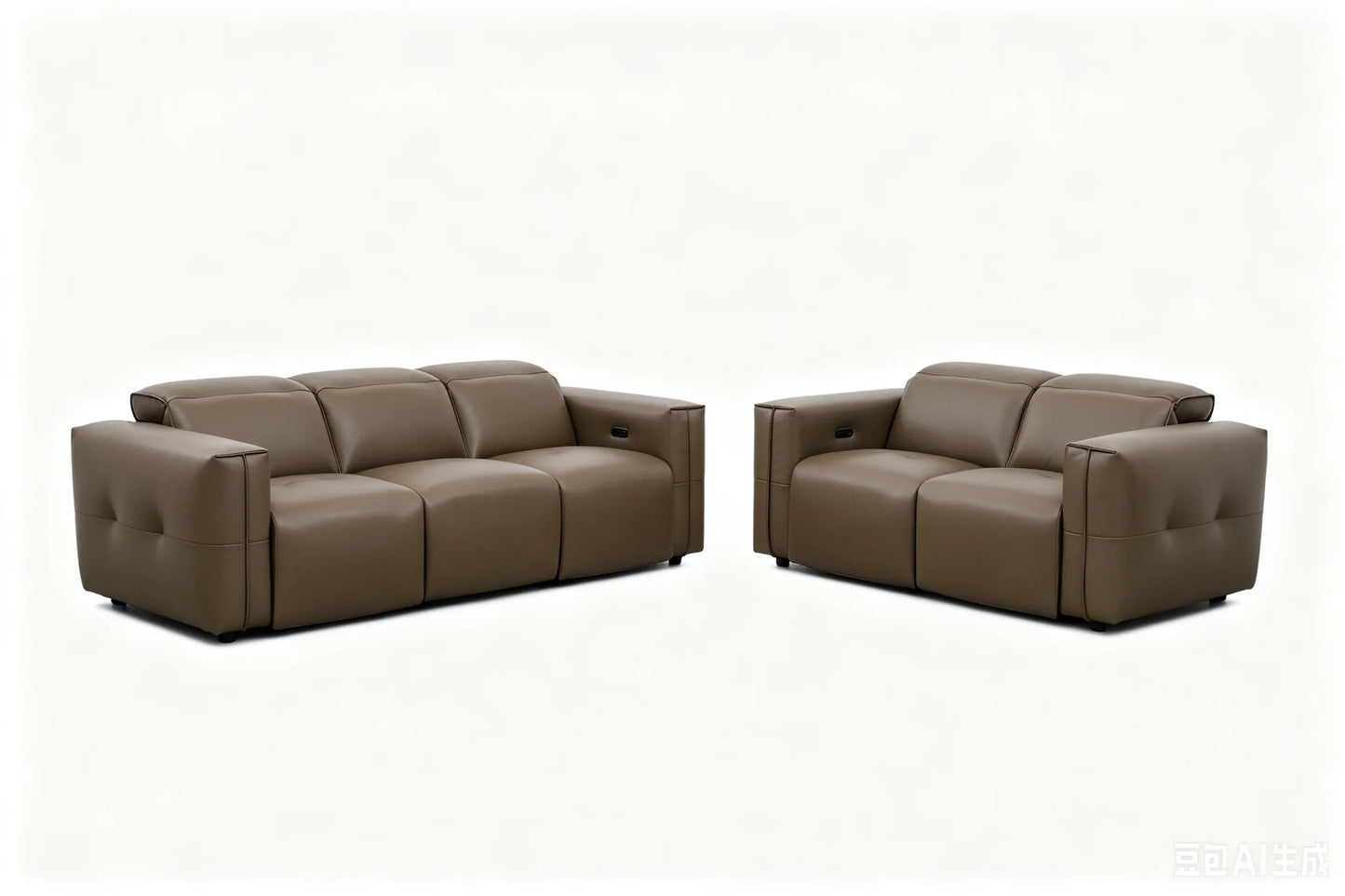 MI-2500 Ember (Brown) 2pcs Sofa & Loveseat
