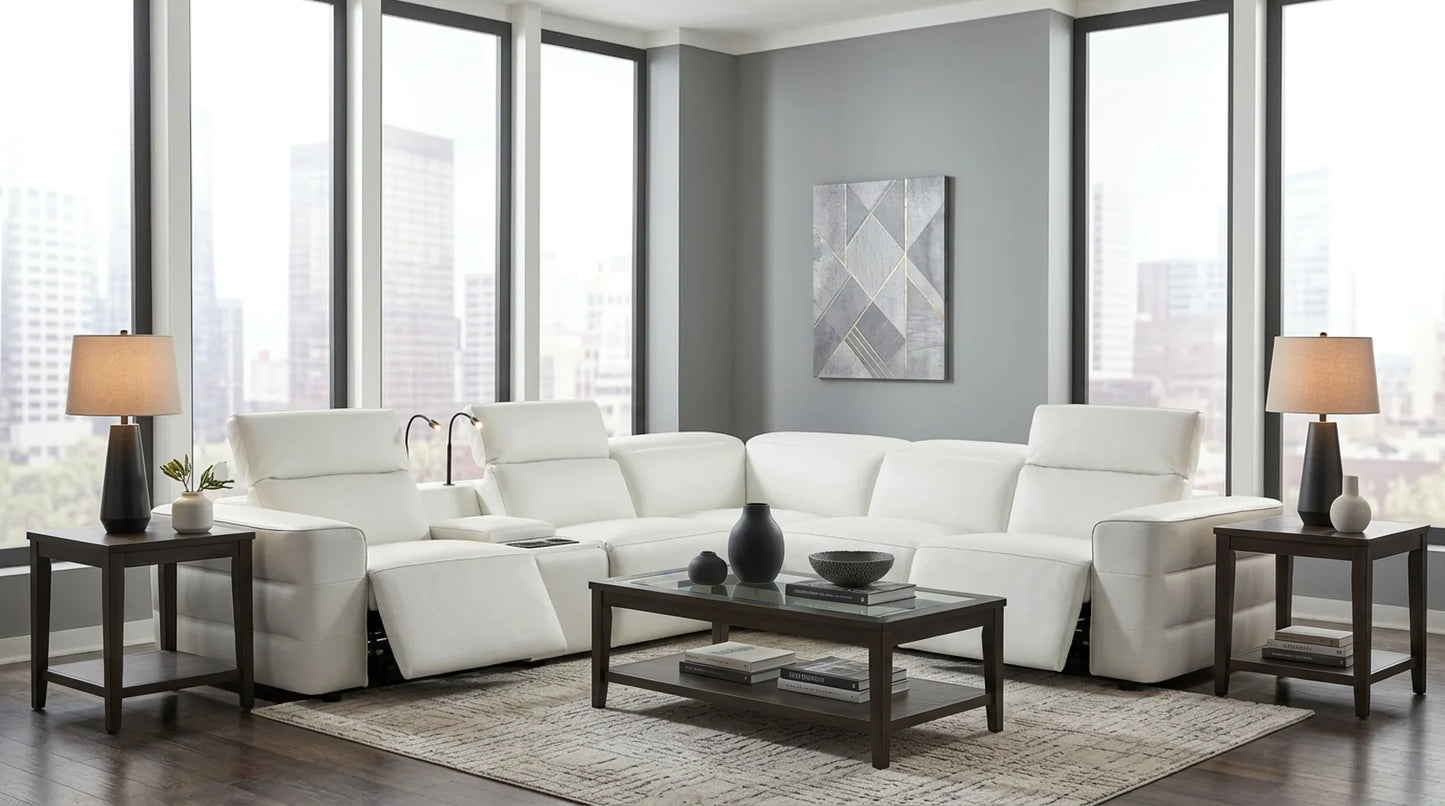 MI-2520 Holly (White) 6pcs Reclining Sectional