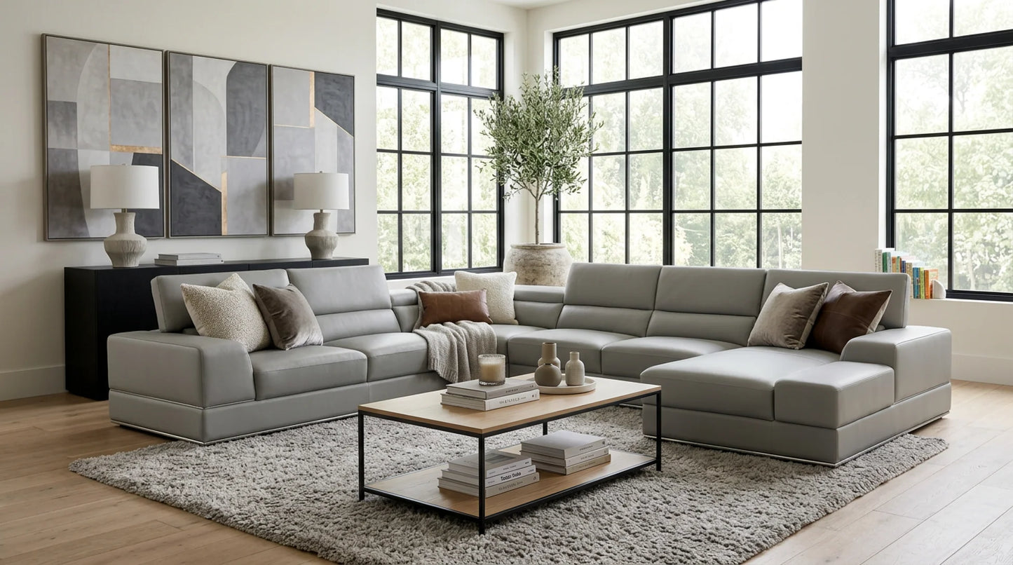 MI-5107 Nella (Grey) 4pcs Sectional Sofa