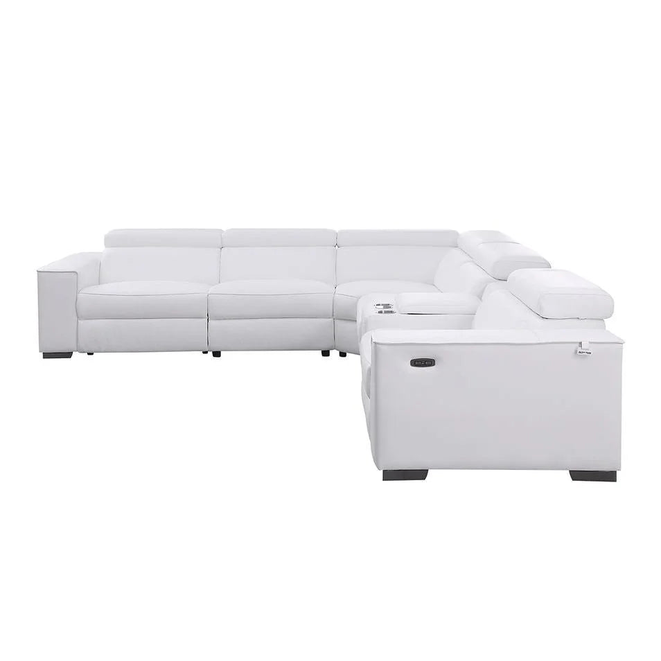 MI-631 Picasso 6pcs White Reclining Sectional