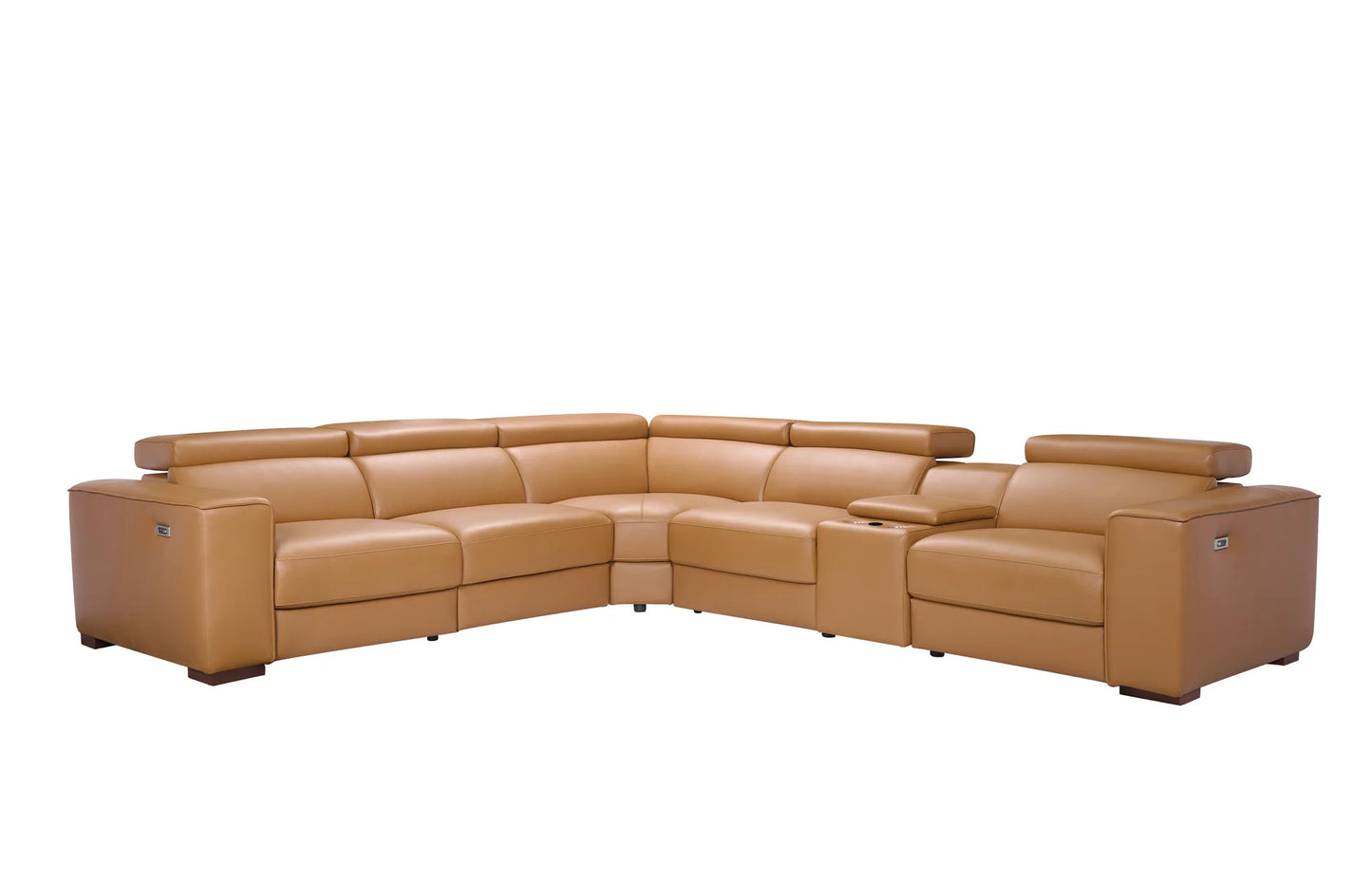 6pcs MI-633 Picasso Oversized  Italian Leather Sectional