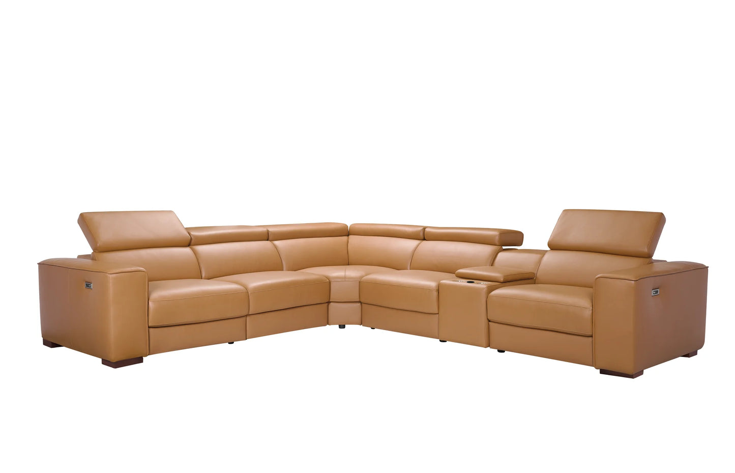 6pcs MI-633 Picasso Oversized  Italian Leather Sectional