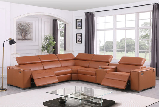 MI-633 Picasso II 6pcs Caramel  Reclining Sectional