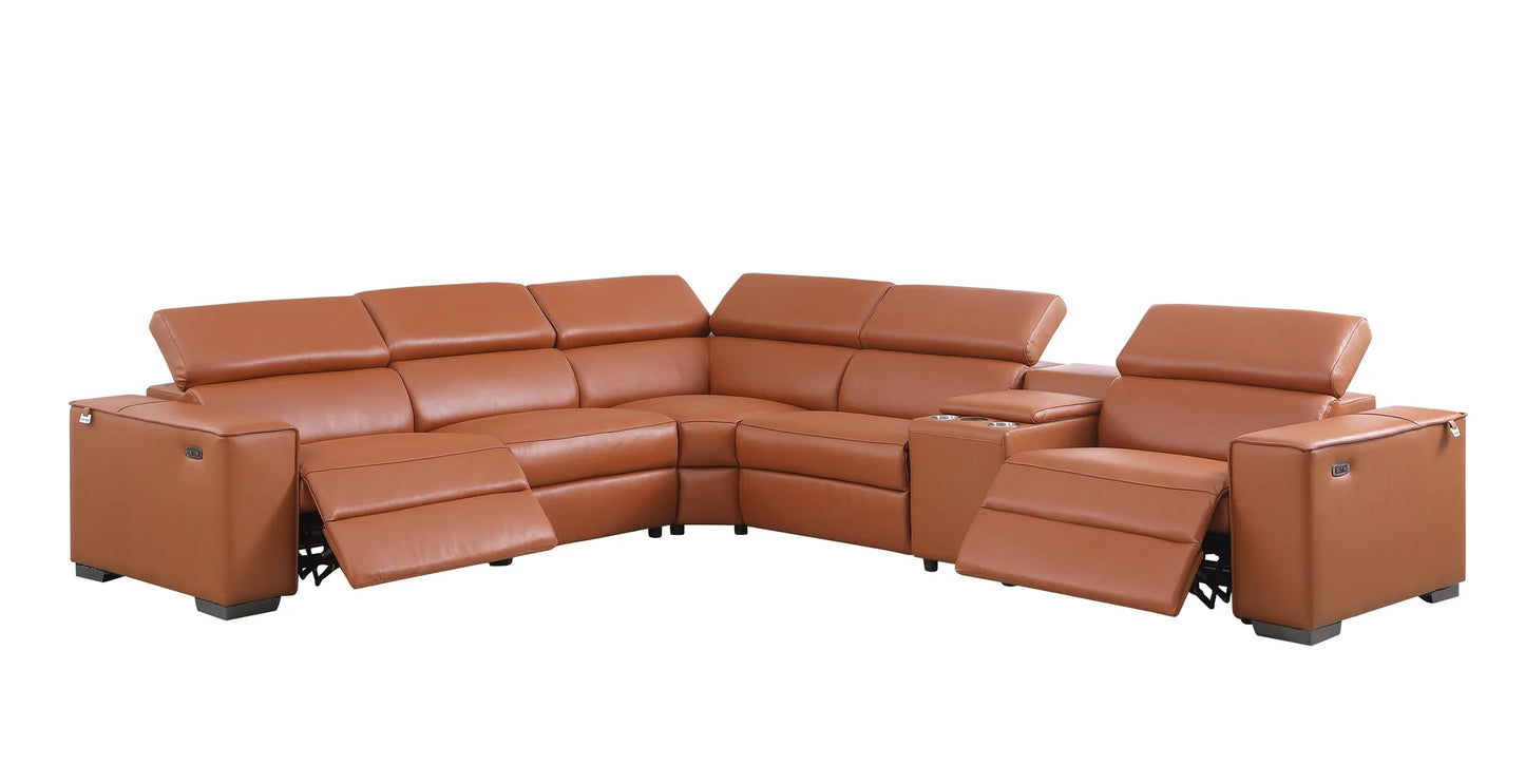 MI-633 Picasso II 6pcs Caramel  Reclining Sectional