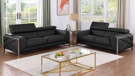MI-989 Giorgio (Black) Sofa & Loveseat