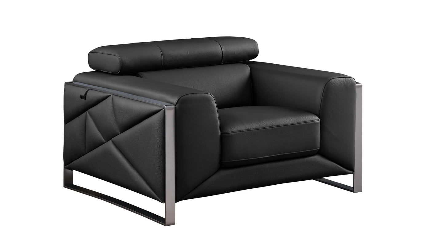 MI-989 Giorgio (Black) Sofa & Loveseat