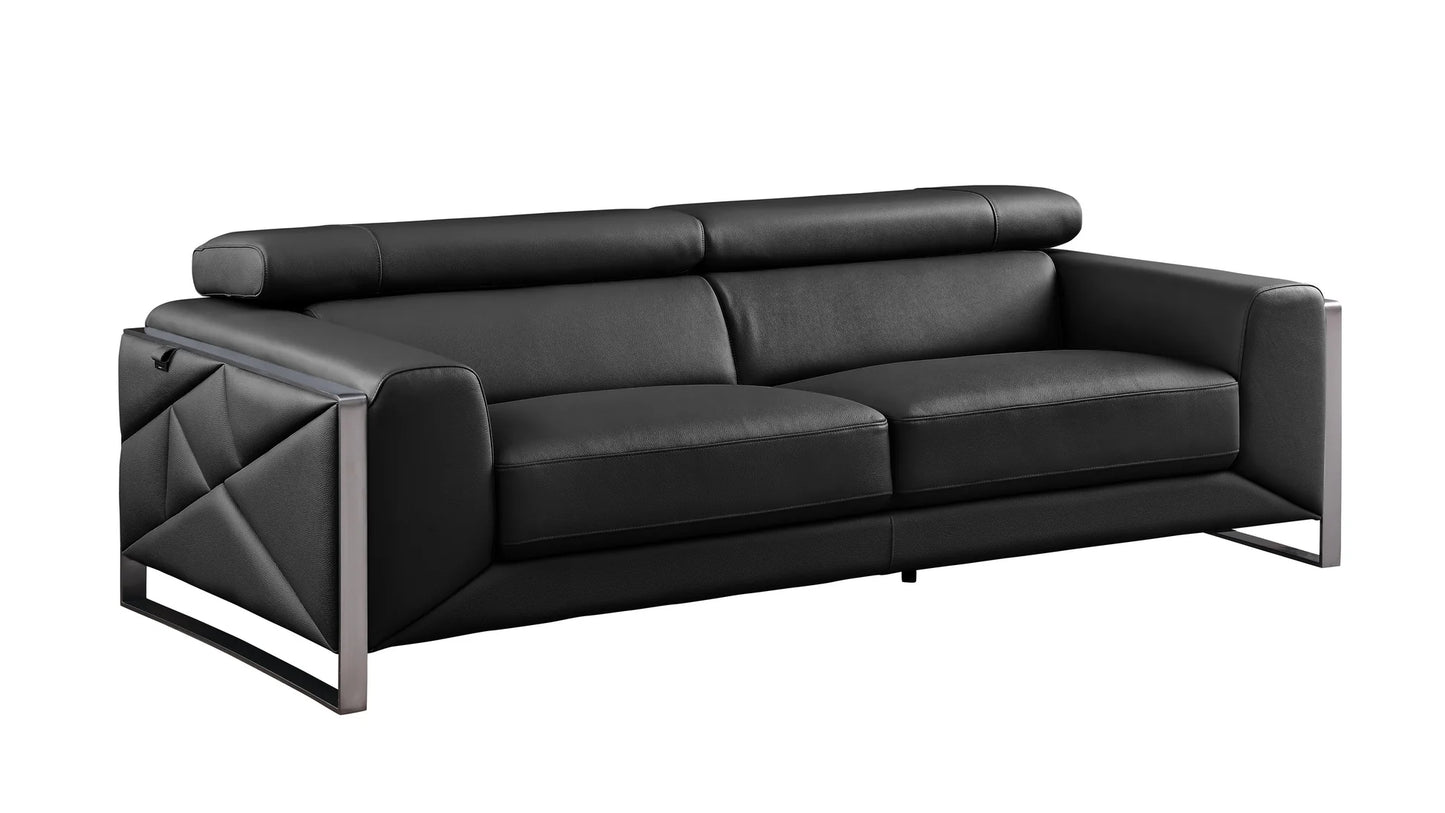 MI-989 Giorgio (Black) Sofa & Loveseat