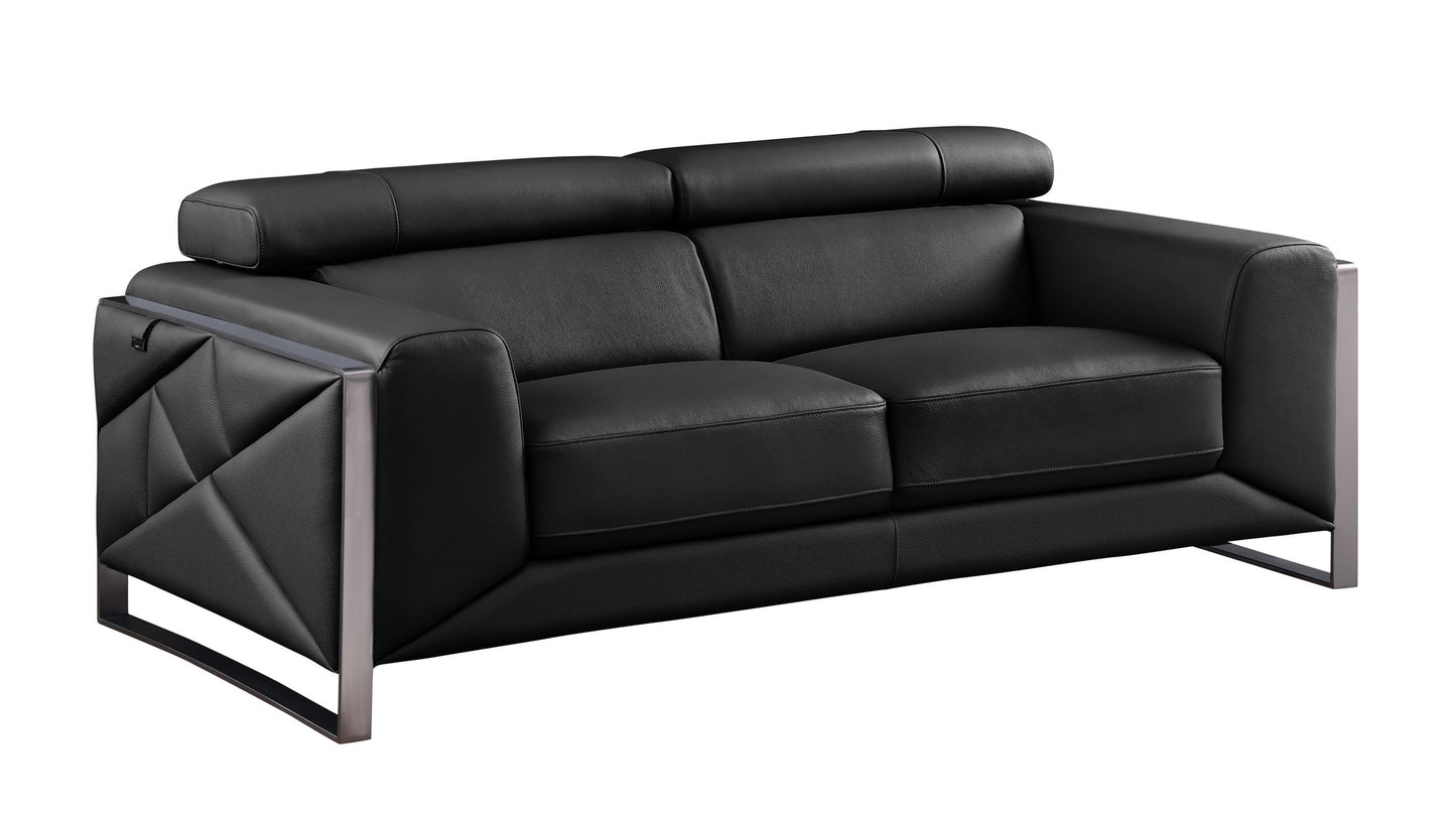 MI-989 Giorgio (Black) Sofa & Loveseat