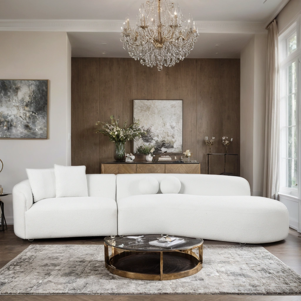 MIA Beige Fabric Sectional